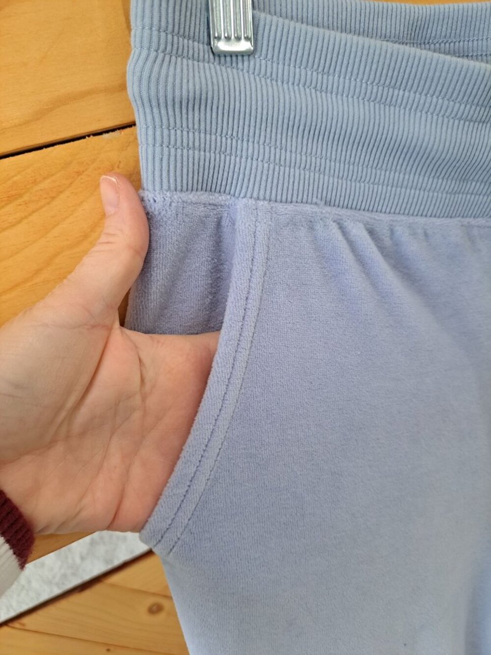 Aerie Pale Purple Velour High-Waisted Drawstring Extreme Flare Pants Medium - Picture 4 of 11
